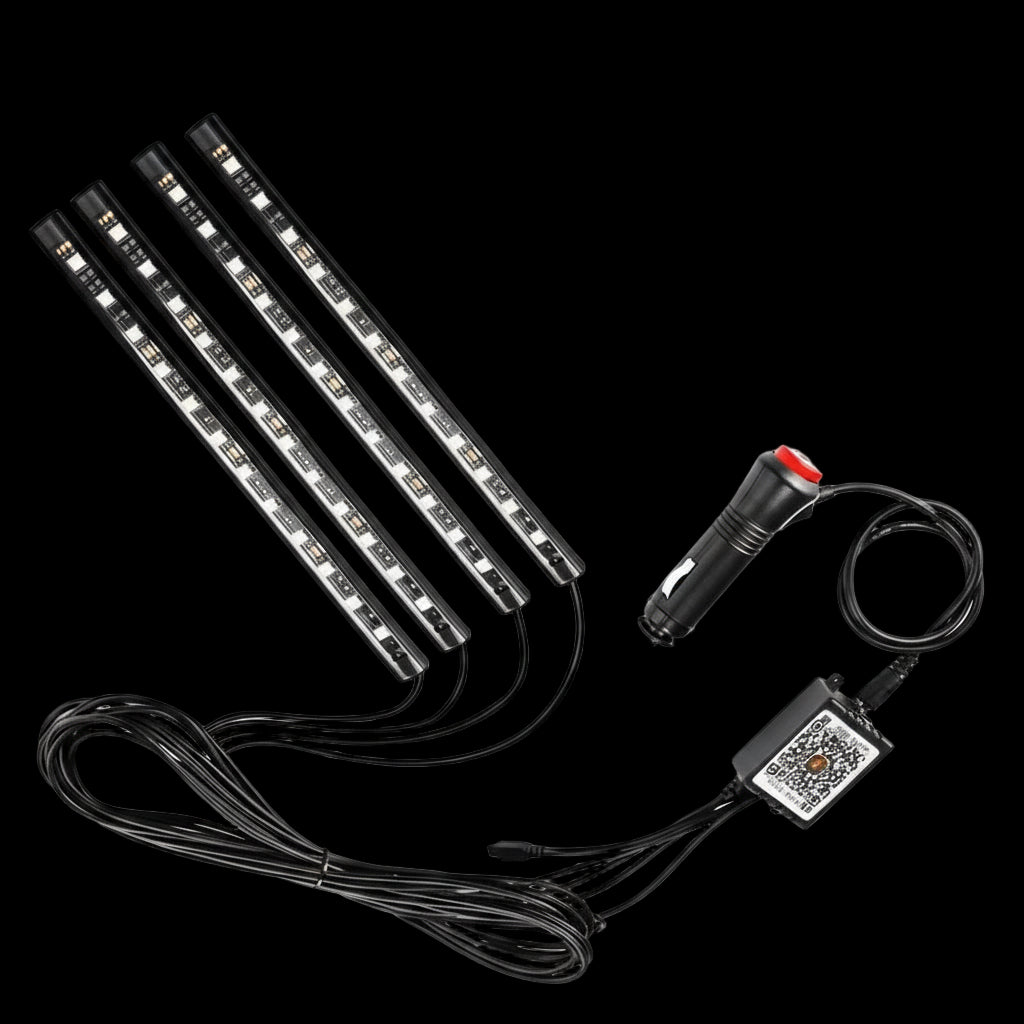 48LED RGB Car LED Strip Lights USB Luces Led Para Auto Atmosphere Decoration Ambient Lamp APP Accessories LED Car Interior Light